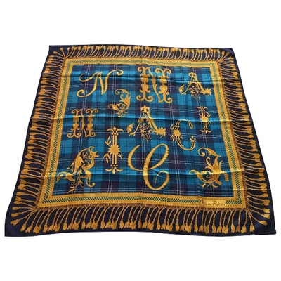 Pre-owned Nina Ricci Silk Handkerchief In Multicolour