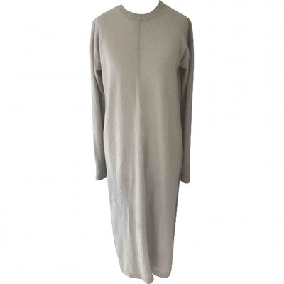 Pre-owned Helmut Lang Cashmere Mid-length Dress In Beige