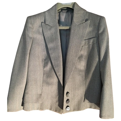 Pre-owned Alexander Mcqueen Wool Jacket In Grey