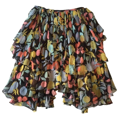 Pre-owned Chloé Silk Mini Skirt In Multicolour