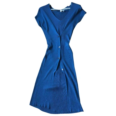 Pre-owned Jean Paul Gaultier Silk Mid-length Dress In Blue