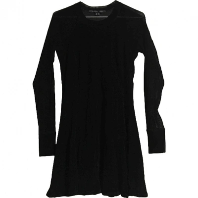 Pre-owned Theyskens' Theory Velvet Mini Dress In Black