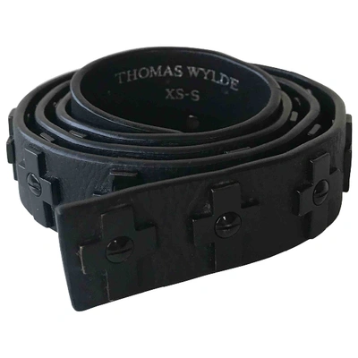 Pre-owned Thomas Wylde Leather Belt In Black