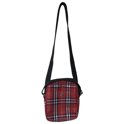 Pre-owned Burberry Cloth Crossbody Bag In Red