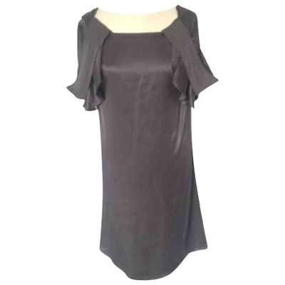 Pre-owned Vanessa Bruno Silk Mini Dress In Grey