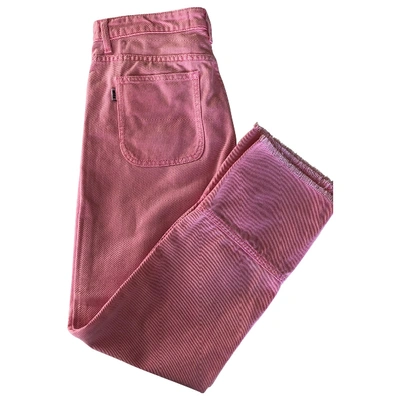 Pre-owned Msgm Trousers In Pink