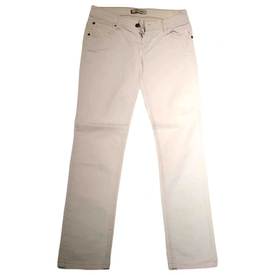 Pre-owned Levi's White Cotton - Elasthane Jeans