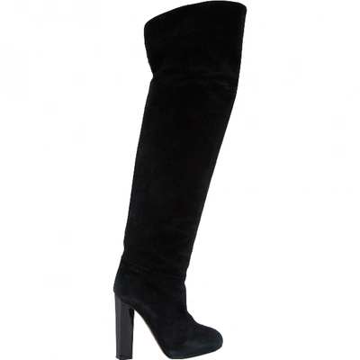 Pre-owned Aperlai Black Suede Boots