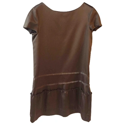 Pre-owned Philosophy Di Alberta Ferretti Silk Mini Dress In Brown