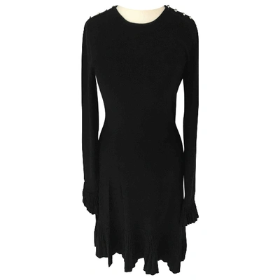 Pre-owned Azzaro Cashmere Mid-length Dress In Black