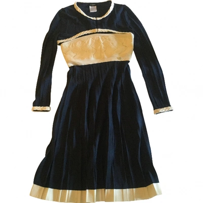 Pre-owned Chanel Mid-length Dress In Navy