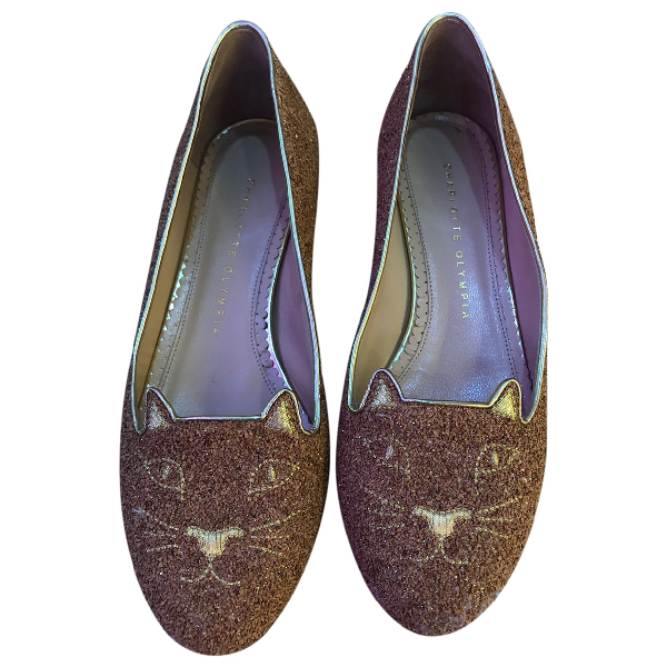 camel ballerina flats