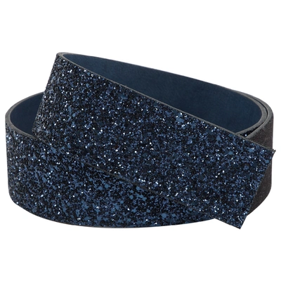 Pre-owned Maison Margiela Glitter Belt In Navy