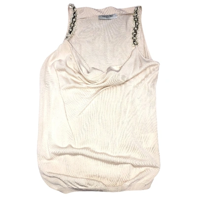 Pre-owned Valentino Beige Cotton Top