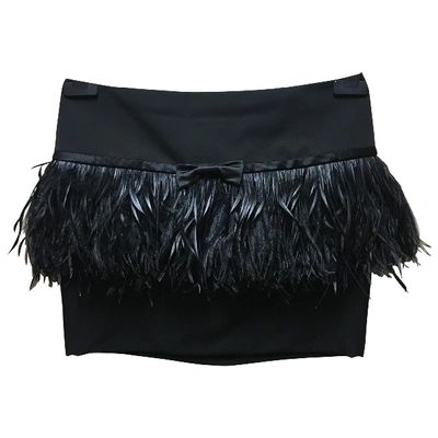 Pre-owned Dsquared2 Silk Mini Skirt In Black