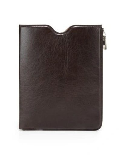 Maison Margiela Leather Sleeve For Ipad 1, 2 & 3 In Chocolate