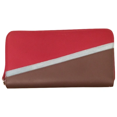 Pre-owned Jil Sander Leather Wallet In Red