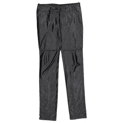 Pre-owned Elisabetta Franchi Black Synthetic Trousers