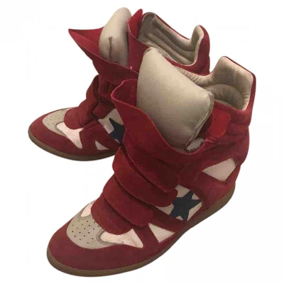 Pre-owned Isabel Marant Bayley Trainers In Red