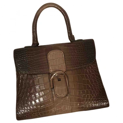 Pre-owned Delvaux Le Brillant Beige Alligator Handbag