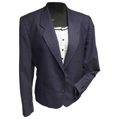 Pre-owned Kenzo Wool Short Vest In Blue