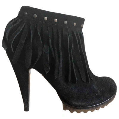Pre-owned Mauro Grifoni Ankle Boots In Black