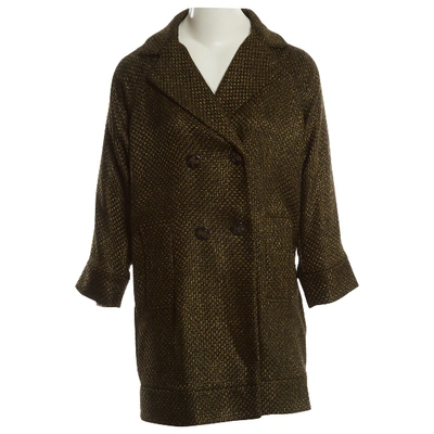 Pre-owned Diane Von Furstenberg Coat In Khaki
