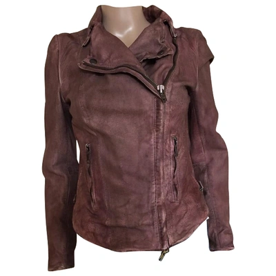 Pre-owned Muubaa Leather Biker Jacket In Other