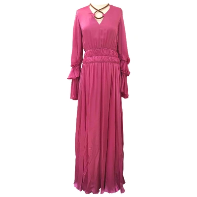 Pre-owned Roksanda Silk Maxi Dress In Pink