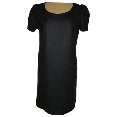 Pre-owned Tara Jarmon Wool Dress In Black