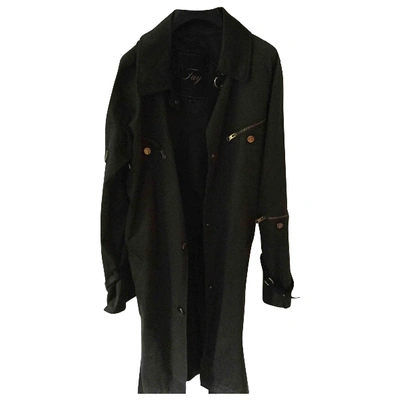 Pre-owned Fay Trench Coat In Green