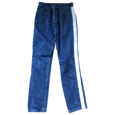 Pre-owned Calvin Klein Straight Jeans In Blue