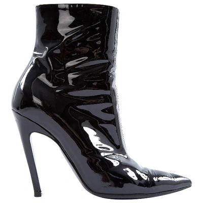 Pre-owned Balenciaga Black Patent Leather Ankle Boots