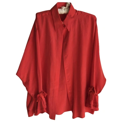 Pre-owned Versus Silk Shirt In Red
