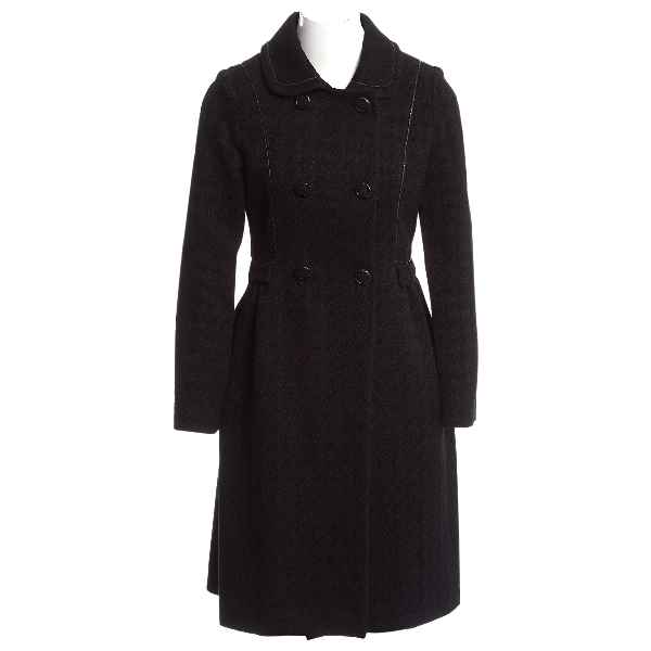 Pre-owned Bottega Veneta Wool Coat In Black | ModeSens