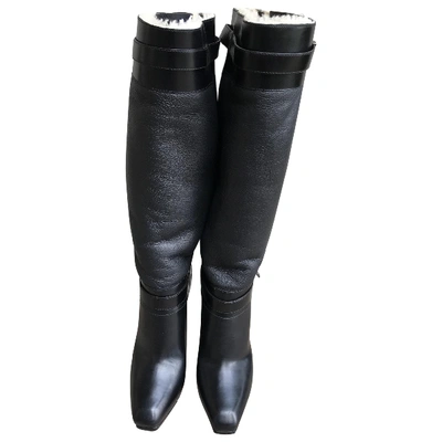 Pre-owned Belstaff Leather Boots In Black