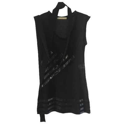 Pre-owned Balenciaga Linen Mini Dress In Black