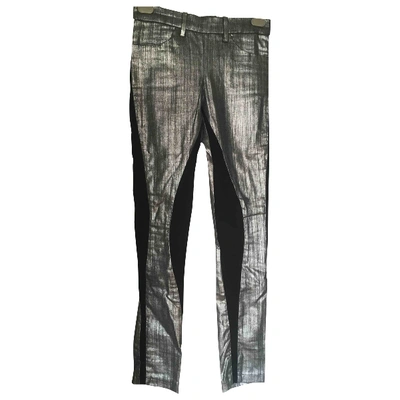 Pre-owned Acne Studios Trousers In Silver