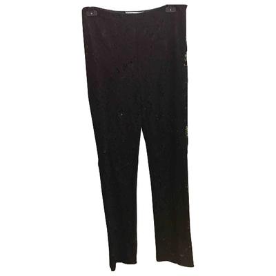 Pre-owned Msgm Trousers In Black