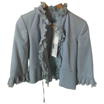 Pre-owned Valentino Silk Short Vest In Blue
