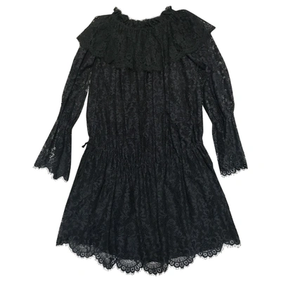 Pre-owned Ermanno Scervino Lace Mini Dress In Black