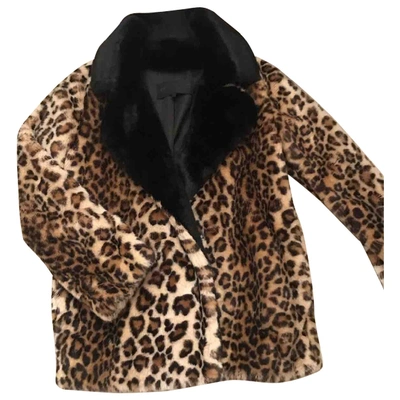 Pre-owned American Retro Faux Fur Coat