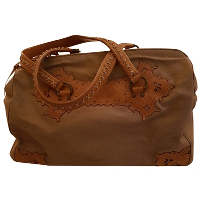 Pre-owned Ermanno Scervino Cloth Handbag In Camel