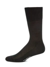 Falke Men's No. 4 Silk Sheer Dress Socks In Black