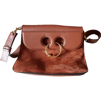 Pre-owned Jw Anderson Pierce Leather Handbag In Camel