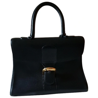 Pre-owned Delvaux Brillant Leather Handbag In Black