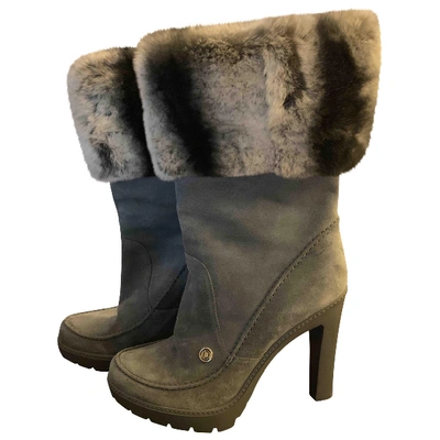 Pre-owned Dior Snow Boots In Grey