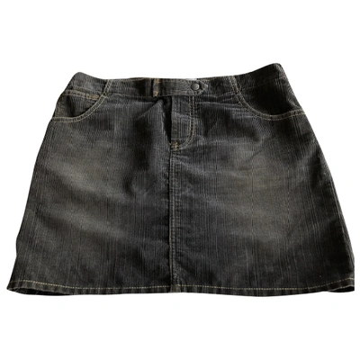 Pre-owned Paul & Joe Velvet Mini Skirt In Grey