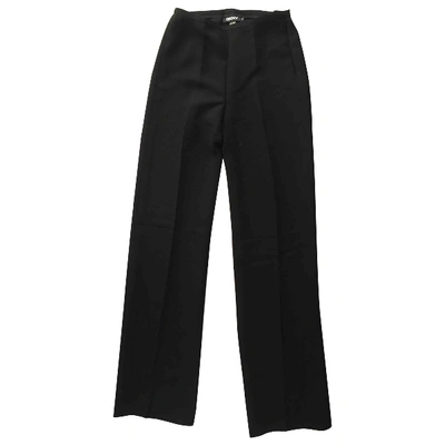 Pre-owned Dkny Large Pants In Black
