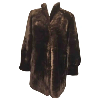 Pre-owned Sprung Frères Brown Shearling Coat